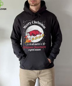 Peanuts Snoopy Merry Christmas To All And To All A Arkansas Razorbacks A Good Season Shirt