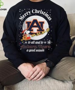 Peanuts Snoopy Merry Christmas To All And To All A Auburn Tigers A Good Season Shirt