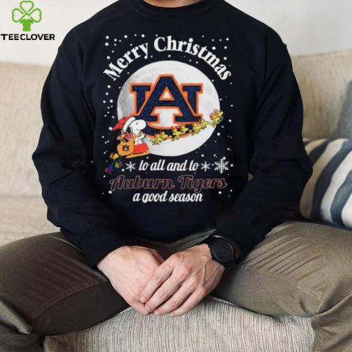 Peanuts Snoopy Merry Christmas To All And To All A Auburn Tigers A Good Season Shirt