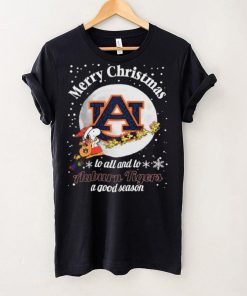 Peanuts Snoopy Merry Christmas To All And To All A Auburn Tigers A Good Season Shirt