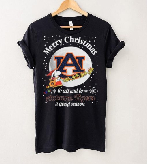 Peanuts Snoopy Merry Christmas To All And To All A Auburn Tigers A Good Season Shirt