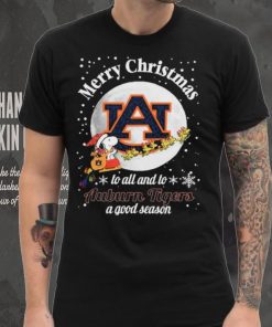 Peanuts Snoopy Merry Christmas To All And To All A Auburn Tigers A Good Season Shirt