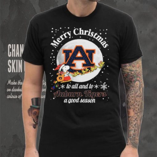 Peanuts Snoopy Merry Christmas To All And To All A Auburn Tigers A Good Season Shirt