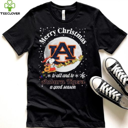 Peanuts Snoopy Merry Christmas To All And To All A Auburn Tigers A Good Season Shirt