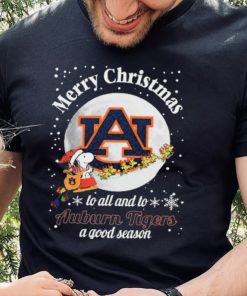 Peanuts Snoopy Merry Christmas To All And To All A Auburn Tigers A Good Season Shirt