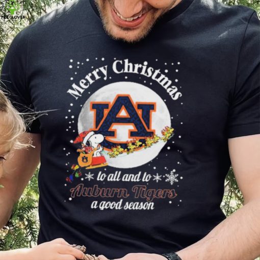 Peanuts Snoopy Merry Christmas To All And To All A Auburn Tigers A Good Season Shirt