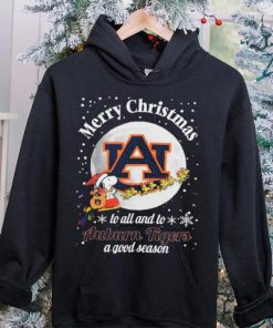 Peanuts Snoopy Merry Christmas To All And To All A Auburn Tigers A Good Season Shirt