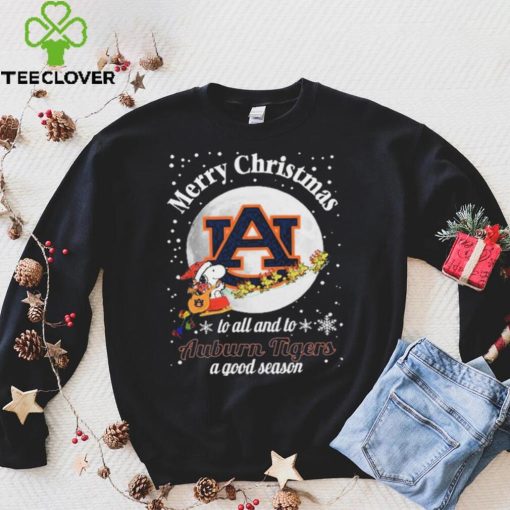 Peanuts Snoopy Merry Christmas To All And To All A Auburn Tigers A Good Season Shirt