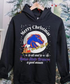 Peanuts Snoopy Merry Christmas To All And To All A Boise State Broncos A Good Season Shirt