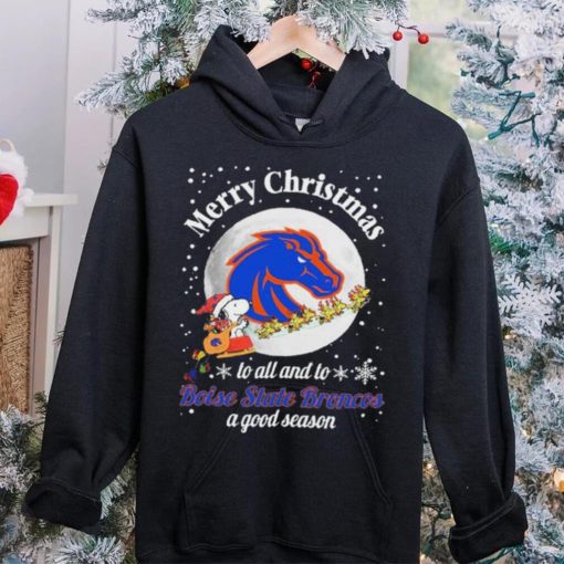 Peanuts Snoopy Merry Christmas To All And To All A Boise State Broncos A Good Season Shirt