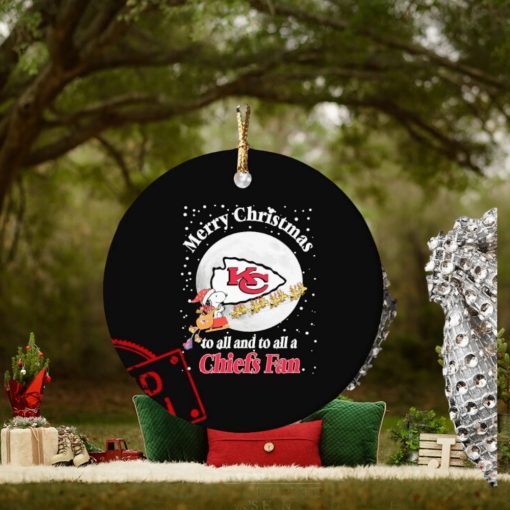 Peanuts Snoopy Merry Christmas To All And To All A Chiefs Fan Ornament