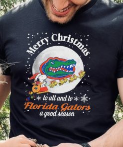 Peanuts Snoopy Merry Christmas To All And To All A Florida Gators A Good Season Shirt