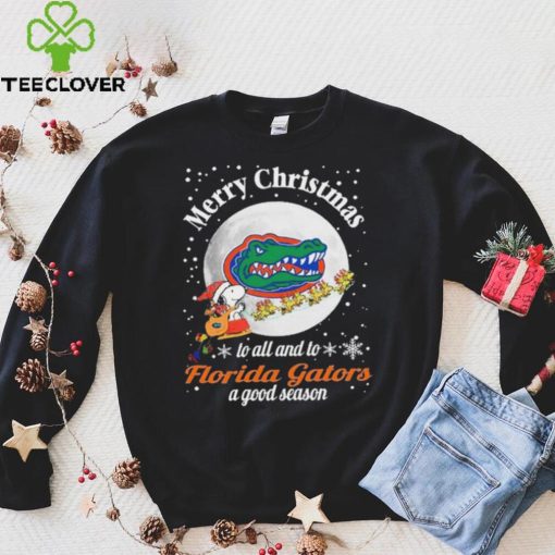 Peanuts Snoopy Merry Christmas To All And To All A Florida Gators A Good Season Shirt