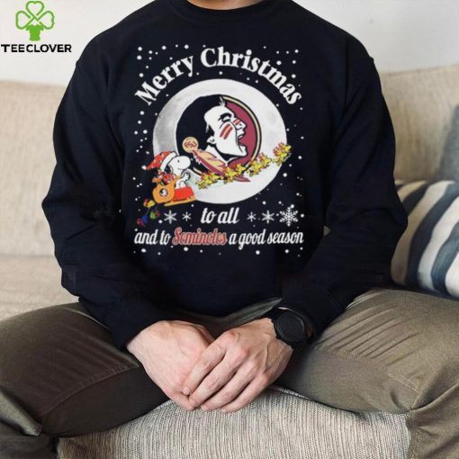 Peanuts Snoopy Merry Christmas To All And To All A Florida State Seminoles A Good Season Shirt