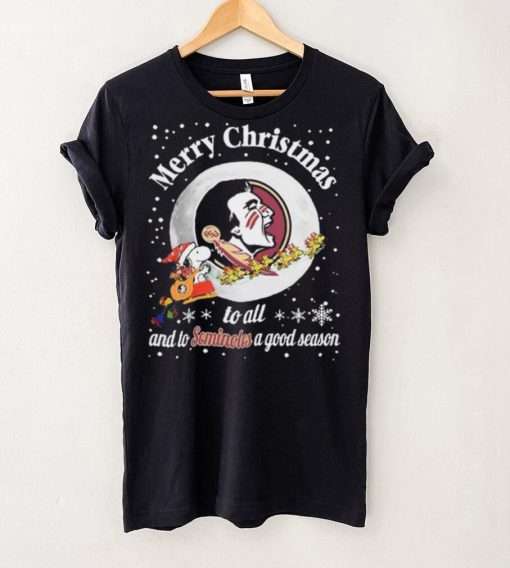 Peanuts Snoopy Merry Christmas To All And To All A Florida State Seminoles A Good Season Shirt