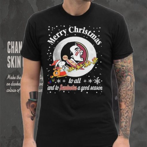 Peanuts Snoopy Merry Christmas To All And To All A Florida State Seminoles A Good Season Shirt