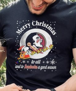 Peanuts Snoopy Merry Christmas To All And To All A Florida State Seminoles A Good Season Shirt