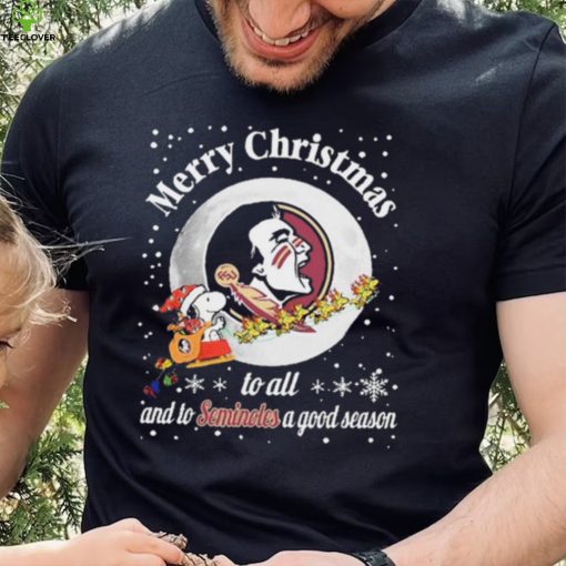 Peanuts Snoopy Merry Christmas To All And To All A Florida State Seminoles A Good Season Shirt