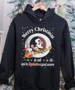 Peanuts Snoopy Merry Christmas To All And To All A Florida State Seminoles A Good Season Shirt