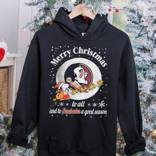 Peanuts Snoopy Merry Christmas To All And To All A Florida State Seminoles A Good Season Shirt