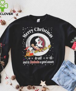 Peanuts Snoopy Merry Christmas To All And To All A Florida State Seminoles A Good Season Shirt