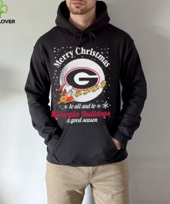 Peanuts Snoopy Merry Christmas To All And To All A Georgia Bulldogs A Good Season Shirt