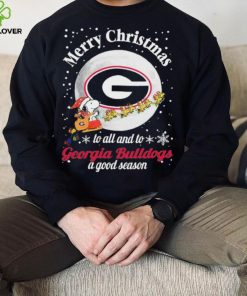 Peanuts Snoopy Merry Christmas To All And To All A Georgia Bulldogs A Good Season Shirt