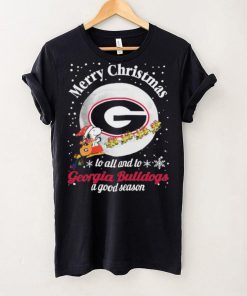 Peanuts Snoopy Merry Christmas To All And To All A Georgia Bulldogs A Good Season Shirt