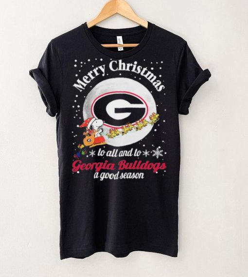 Peanuts Snoopy Merry Christmas To All And To All A Georgia Bulldogs A Good Season Shirt