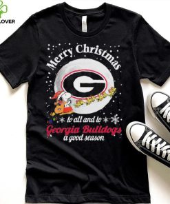 Peanuts Snoopy Merry Christmas To All And To All A Georgia Bulldogs A Good Season Shirt