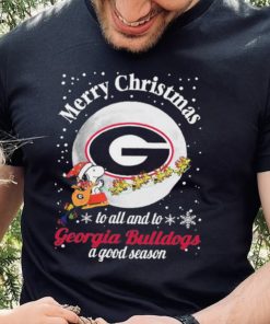 Peanuts Snoopy Merry Christmas To All And To All A Georgia Bulldogs A Good Season Shirt