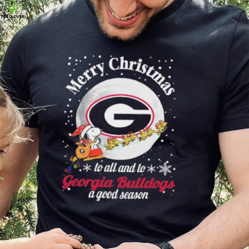 Peanuts Snoopy Merry Christmas To All And To All A Georgia Bulldogs A Good Season Shirt