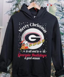 Peanuts Snoopy Merry Christmas To All And To All A Georgia Bulldogs A Good Season Shirt