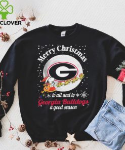 Peanuts Snoopy Merry Christmas To All And To All A Georgia Bulldogs A Good Season Shirt