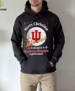 Peanuts Snoopy Merry Christmas To All And To All A Indiana Hoosiers A Good Season Shirt