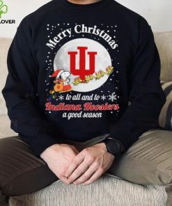 Peanuts Snoopy Merry Christmas To All And To All A Indiana Hoosiers A Good Season Shirt