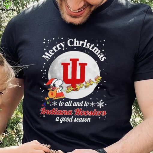 Peanuts Snoopy Merry Christmas To All And To All A Indiana Hoosiers A Good Season Shirt