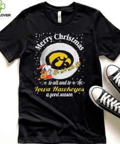 Peanuts Snoopy Merry Christmas To All And To All A Iowa Hawkeyes A Good Season Shirt