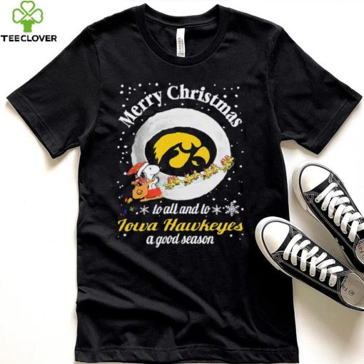 Peanuts Snoopy Merry Christmas To All And To All A Iowa Hawkeyes A Good Season Shirt