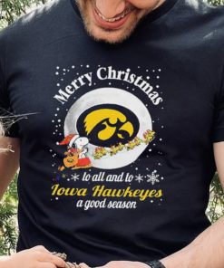 Peanuts Snoopy Merry Christmas To All And To All A Iowa Hawkeyes A Good Season Shirt