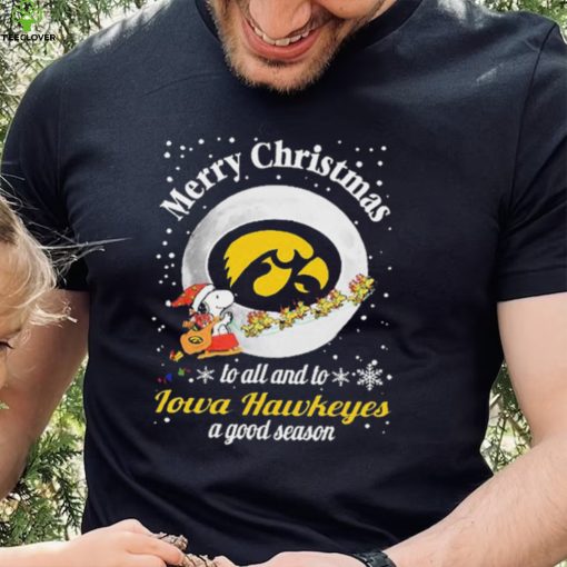 Peanuts Snoopy Merry Christmas To All And To All A Iowa Hawkeyes A Good Season Shirt