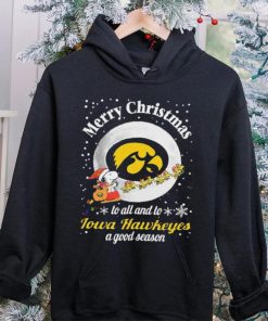 Peanuts Snoopy Merry Christmas To All And To All A Iowa Hawkeyes A Good Season Shirt