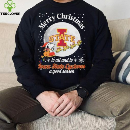 Peanuts Snoopy Merry Christmas To All And To All A Iowa State Cyclones A Good Season Shirt