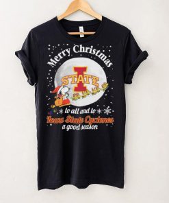 Peanuts Snoopy Merry Christmas To All And To All A Iowa State Cyclones A Good Season Shirt