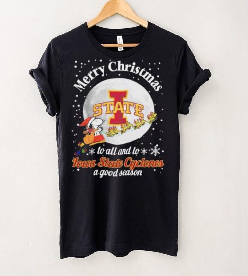 Peanuts Snoopy Merry Christmas To All And To All A Iowa State Cyclones A Good Season Shirt