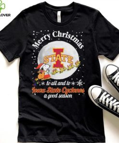 Peanuts Snoopy Merry Christmas To All And To All A Iowa State Cyclones A Good Season Shirt