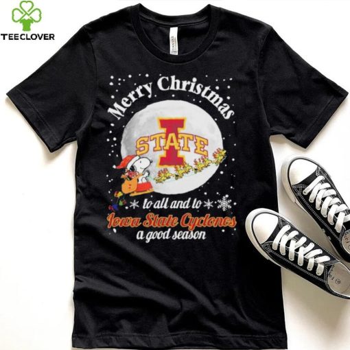 Peanuts Snoopy Merry Christmas To All And To All A Iowa State Cyclones A Good Season Shirt