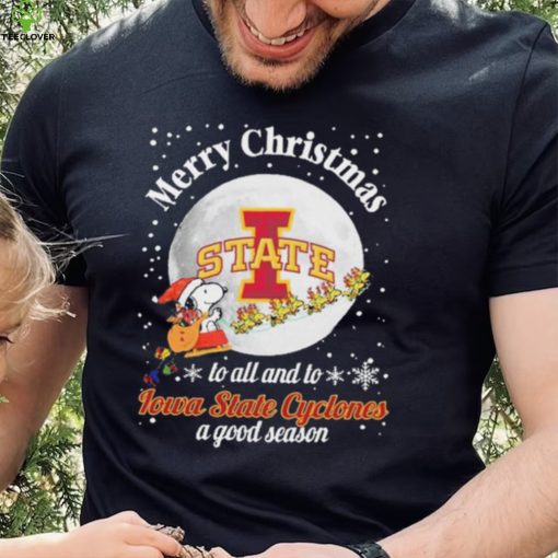 Peanuts Snoopy Merry Christmas To All And To All A Iowa State Cyclones A Good Season Shirt