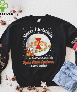 Peanuts Snoopy Merry Christmas To All And To All A Iowa State Cyclones A Good Season Shirt