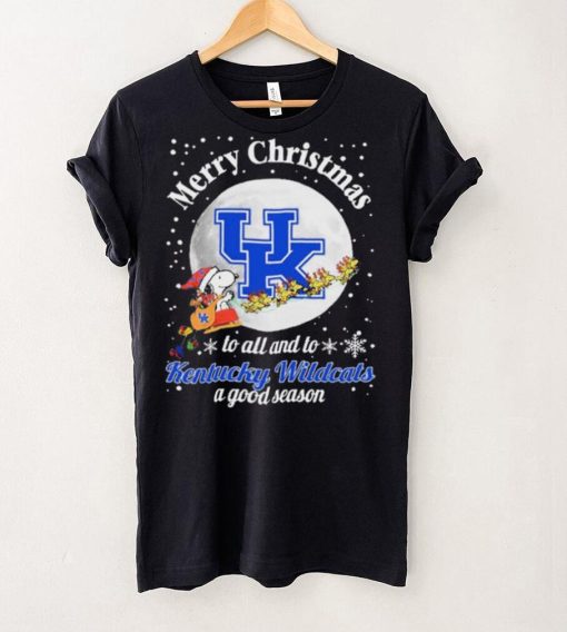 Peanuts Snoopy Merry Christmas To All And To All A Kentucky Wildcats A Good Season Shirt